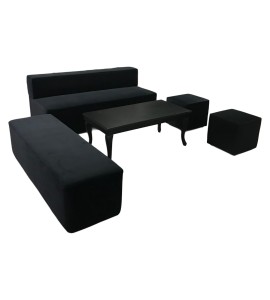 Modern Siyah Oturma Grubu Kiralama