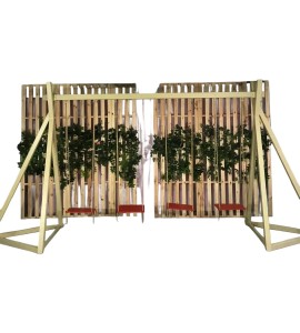  Demir Ayaklı Ahşap Büyük Dörtlü Salıncak Kiralama