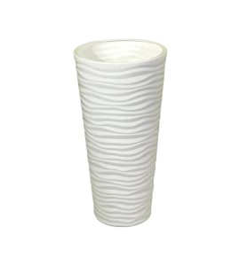 Beyaz Uzun Plastik Saksı 70×35