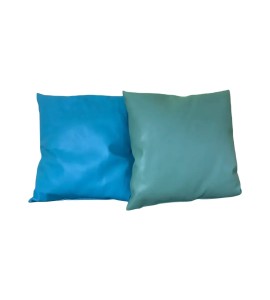 Mavi Yeşil Deri Yastıklar Kiralama 40x40