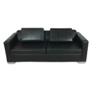 Siyah İkili Deri Koltuk Kiralama 45x165x55