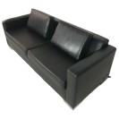 Siyah İkili Deri Koltuk Kiralama 45x165x55