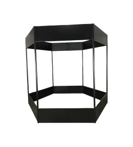 Siyah Altıgen Ürün Sergileme Standı Kiralama 250x142x258