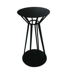 Siyah Yuvarlak Metal Bistro Masa Kiralama 100×50