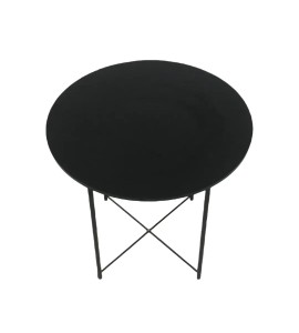 Siyah Demir Ayaklı Yuvarlak Zigon Sehpa Kiralama 45x80x50