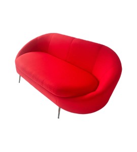 Dekoratif Modern Metal Ayaklı İkili Kırmızı Koltuk Kiralama 40x155x60