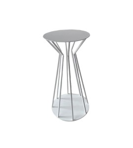 Beyaz Yuvarlak Metal Bistro Masa Kiralama 100×50