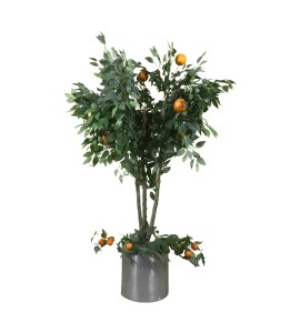 Demir Saksılı Yapay Portakal Ağacı Kiralama