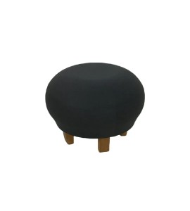 Ahşap Ayaklı Siyah Yuvarlak Puf Kiralama