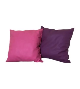 Pembe Mor Deri Yastık Kiralama