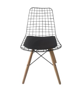 Ahşap Ayaklı Metal Tel Sandalye – Cafe Sandalyesi Kiralama 40x45x40