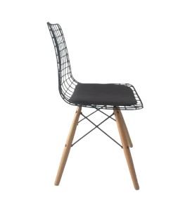 Ahşap Ayaklı Metal Tel Sandalye – Cafe Sandalyesi Kiralama 40x45x40