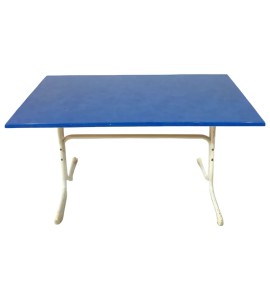 Metal Ayaklı Mavi Mutfak Masası Kiralama 75x140x80