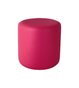 Deri Pembe Silindir Puf Kiralama