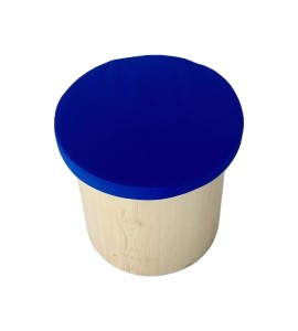 Ahşap Mavi Silindir Puf 45×45 Kiralama