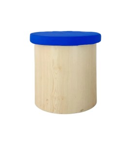 Ahşap Mavi Silindir Puf 45×45 Kiralama