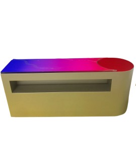 Ledli Pleksi İşlemeli Bar Desk Kiralama 87x200x55