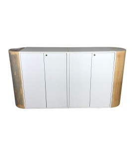 Beyaz Ahşap Radüslü Kapaklı Desk Kiralama 100x195x45
