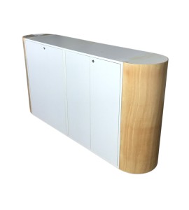 Beyaz Ahşap Radüslü Kapaklı Desk Kiralama 100x195x45
