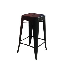 Siyah Bistro Demir Tabure Kiralama 65x30x30