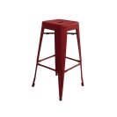 Kırmızı Bistro Demir Tabure Kiralama 75x30x30