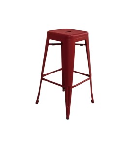 Kırmızı Bistro Demir Tabure Kiralama 75x30x30