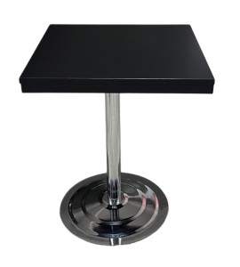 Krom Ayaklı Kare Siyah Ahşap Masa Kiralama 75x60x60