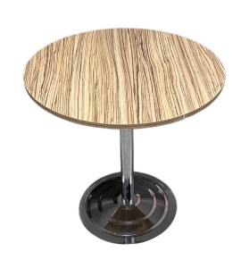 Krom Ayaklı Ahşap Yuvarlak Masa Kiralama 75×75