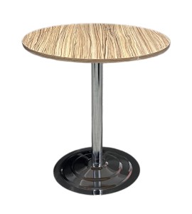 Krom Ayaklı Ahşap Yuvarlak Masa Kiralama 75×75