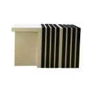 Siyah Ahşap Dekorlu Beyaz Kapaklı Desk Kiralama 108x320x55