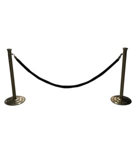 Kadife Siyah Kordonlu Pirinç Bariyer Kiralama