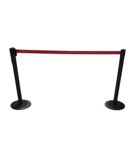 Siyah Gövdeli Kırmızı Şeritli Yönlendirme Şerit Bariyer Rop Bariyer Kiralama