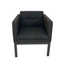 Kare Profil Ayaklı Tekli Siyah Berjer Koltuk Kiralama 40x55x55