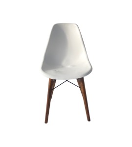 Ahşap Ayaklı Beyaz Deri Sandalye Kiralama 40x45x40