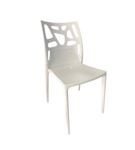 Ego-Rock Beyaz Sert Plastik Sandalye Kiralama 50-40×40-45×40
