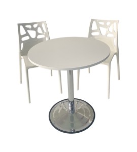 Ego-Rock Beyaz Sert Plastik Sandalye Takımı Kiralama 50x40x40