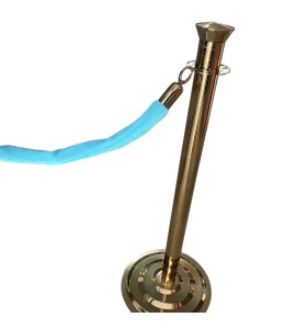 Kadife Mavi Kordonlu Pirinç Bariyer Kiralama