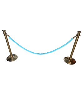 Kadife Mavi Kordonlu Pirinç Bariyer Kiralama