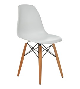 Woodesk Luna Ağaç Ayaklı Eames Beyaz Sandalye Woodesk Luna Ağaç Ayaklı Eames Beyaz Sandalye