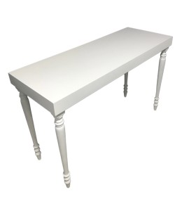 Ahşap Beyaz Lounge Bar Masa Kiralama 103x160x60