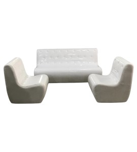 Beyaz Deri Strafor Koltuk Takımı Kiralama