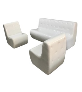 Beyaz Deri Strafor Koltuk Takımı Kiralama