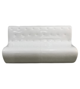 Beyaz Deri İkili Strafor Koltuk Kiralama 40x180x50