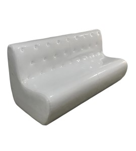 Beyaz Deri İkili Strafor Koltuk Kiralama 40x180x50