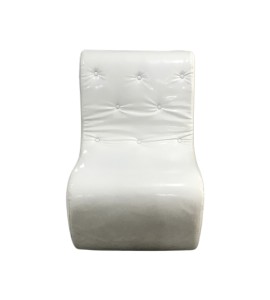 Beyaz Deri Tekli Berjer Strafor Koltuk Kiralama 40x60x50