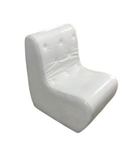 Beyaz Deri Tekli Berjer Strafor Koltuk Kiralama 40x60x50