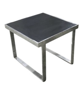 Paslanmaz Ayaklı Deri Sehpa Kiralama 43x50x50