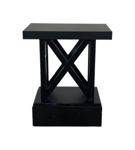 Siyah Ahşap Çapraz Izgaralı Siyah Sehpa 60x75x45 Kiralama