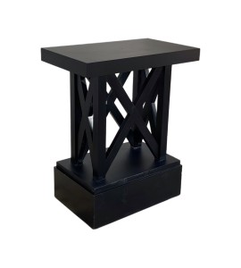 Siyah Ahşap Çapraz Izgaralı Siyah Sehpa 60x75x45 Kiralama