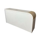 Beyaz Ahşap Radüslü Desk Kiralama 100x195x47